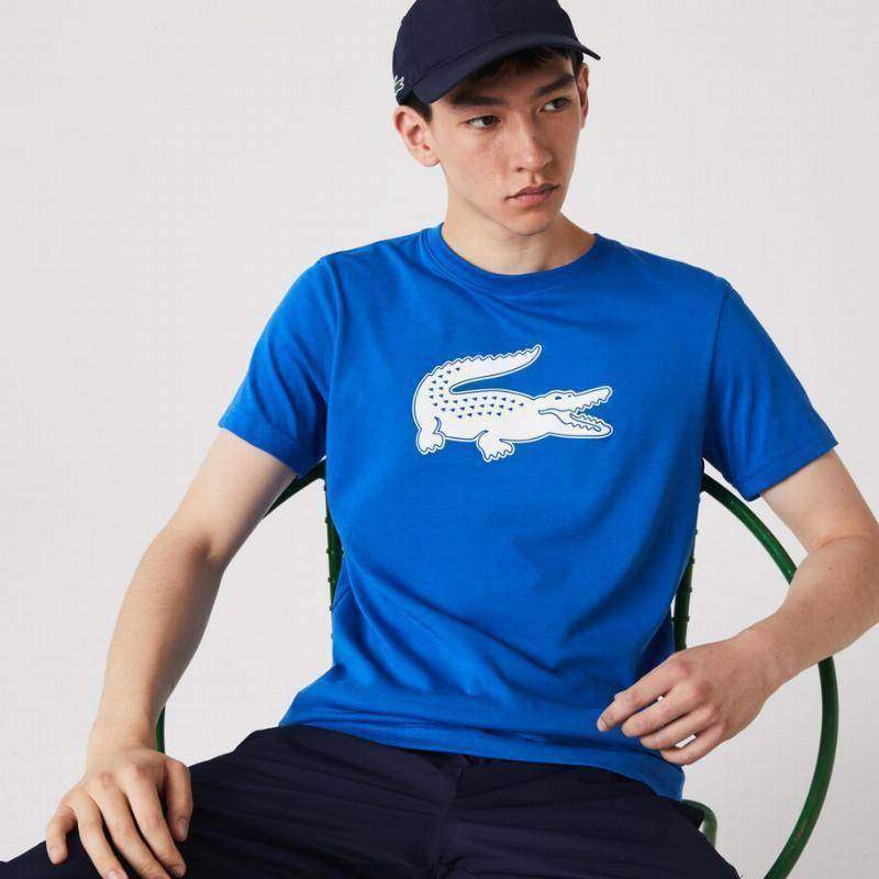 Lacoste Sport Atmungsaktives T-Shirt Blau