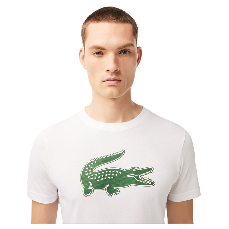 Lacoste Sport Atmungsaktives T-Shirt Weiß Grün