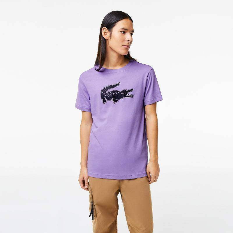 Lacoste Sport Atmungsaktives T-Shirt Lila Schwarz