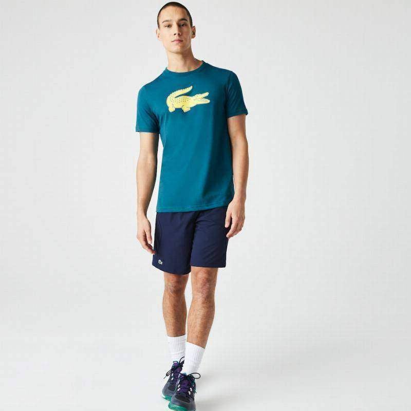 Lacoste Sport Atmungsaktives T-Shirt Grün Gelb