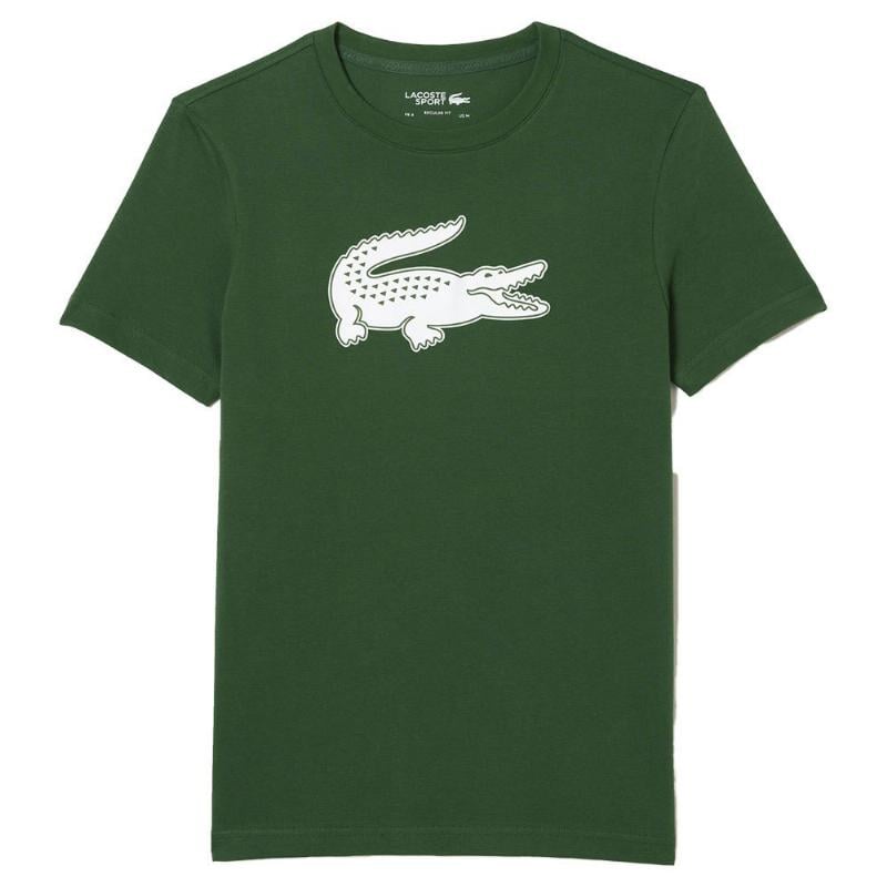 Lacoste Sport Atmungsaktives T-Shirt Grün Weiß