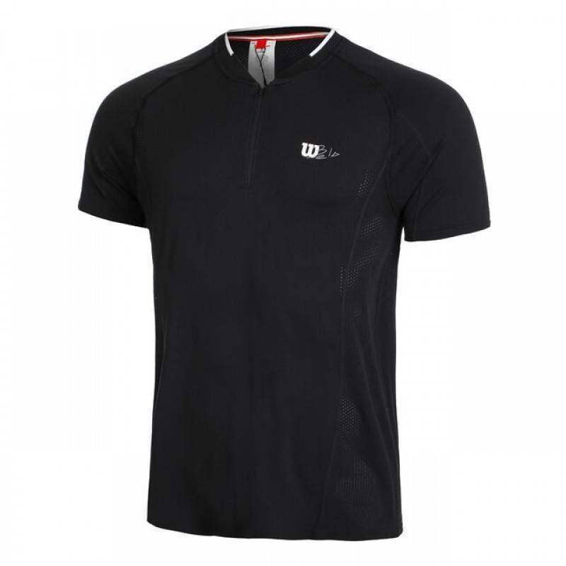 Wilson Bela Seamless Ziphnly 2. schwarzes T-Shirt