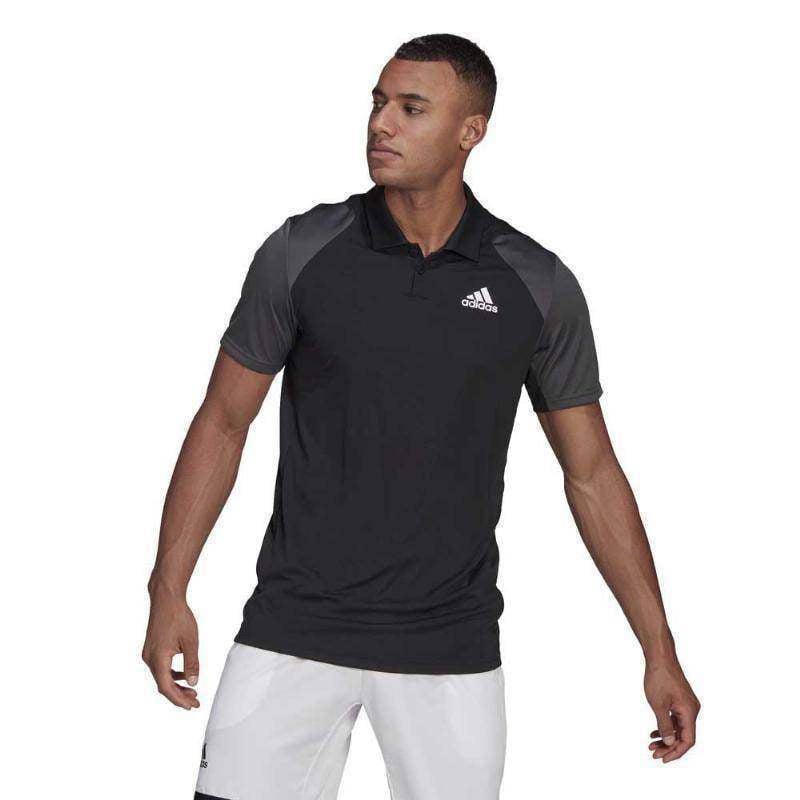 Polo Adidas Club Schwarz Grau