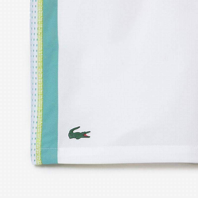 Lacoste Kurze Hose aus recyceltem Polyester Weiß Grün