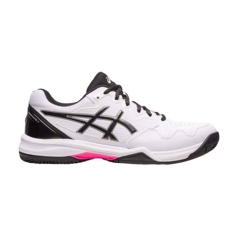 Asics Gel Dedicate 7 Clay Tennisschuhe Weiß Rosa Neon