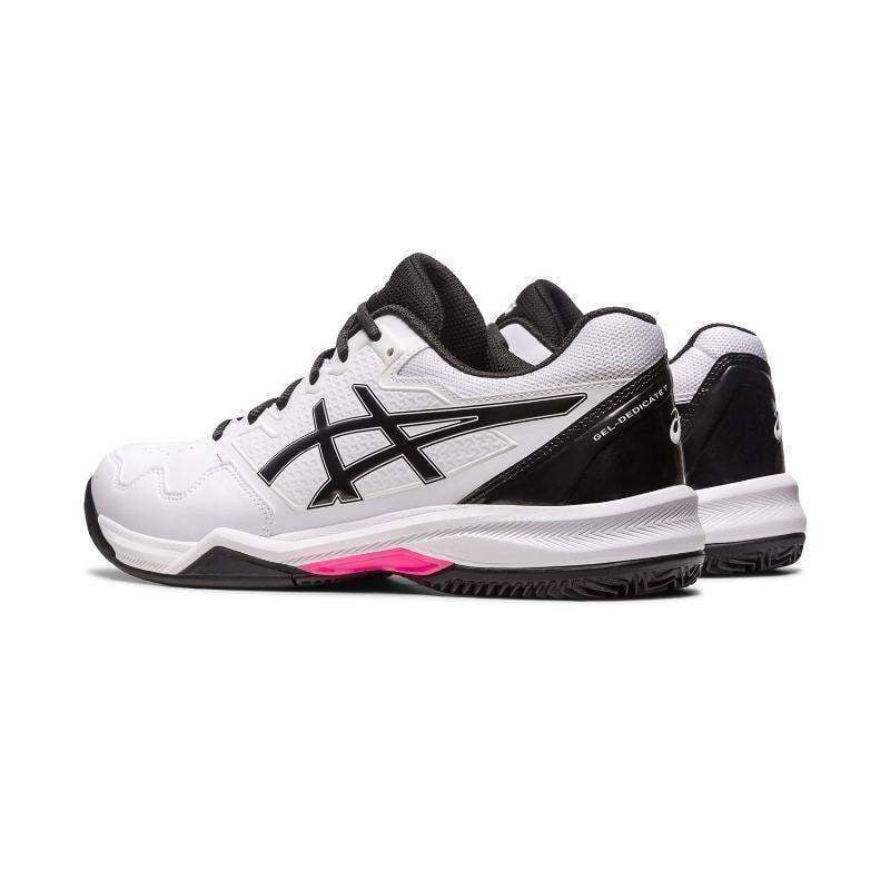 Asics Gel Dedicate 7 Clay Tennisschuhe Weiß Rosa Neon