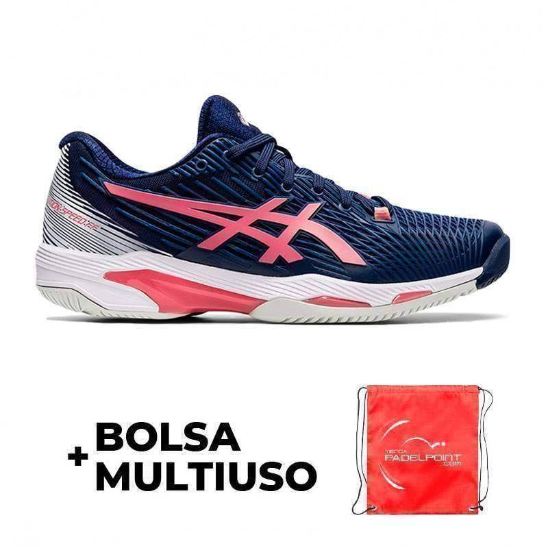 Asics Solution Speed FF2 Clay Dunkelblau Rosa Tennisschuhe