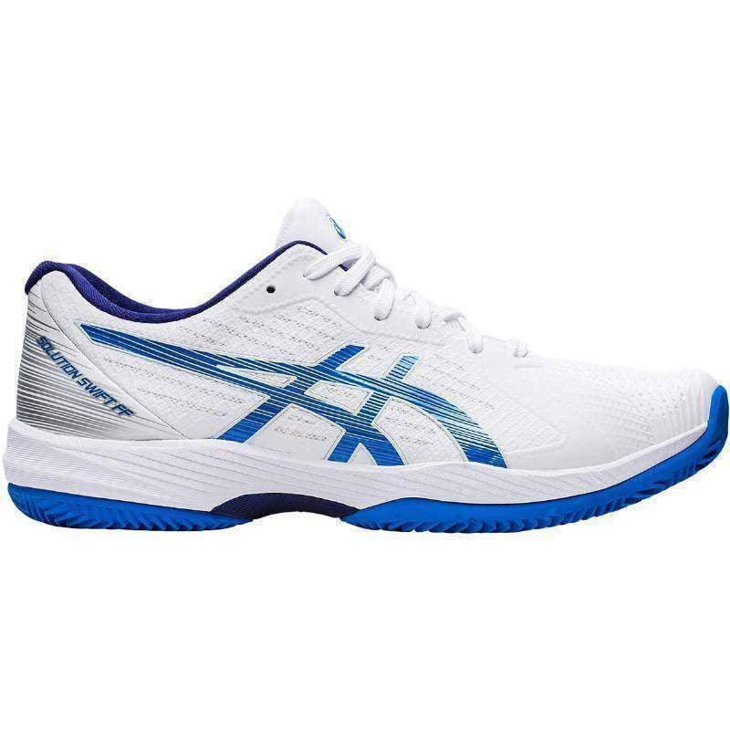 Asics Solution Swift FF Clay Tennisschuhe Weiß Elektrisch Blau