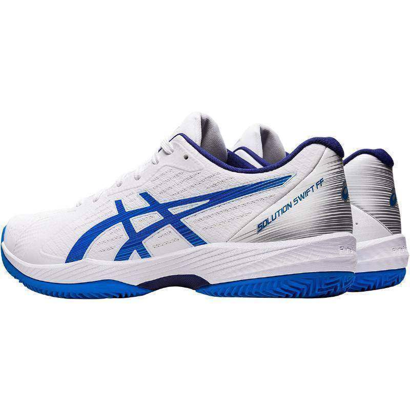 Asics Solution Swift FF Clay Tennisschuhe Weiß Elektrisch Blau