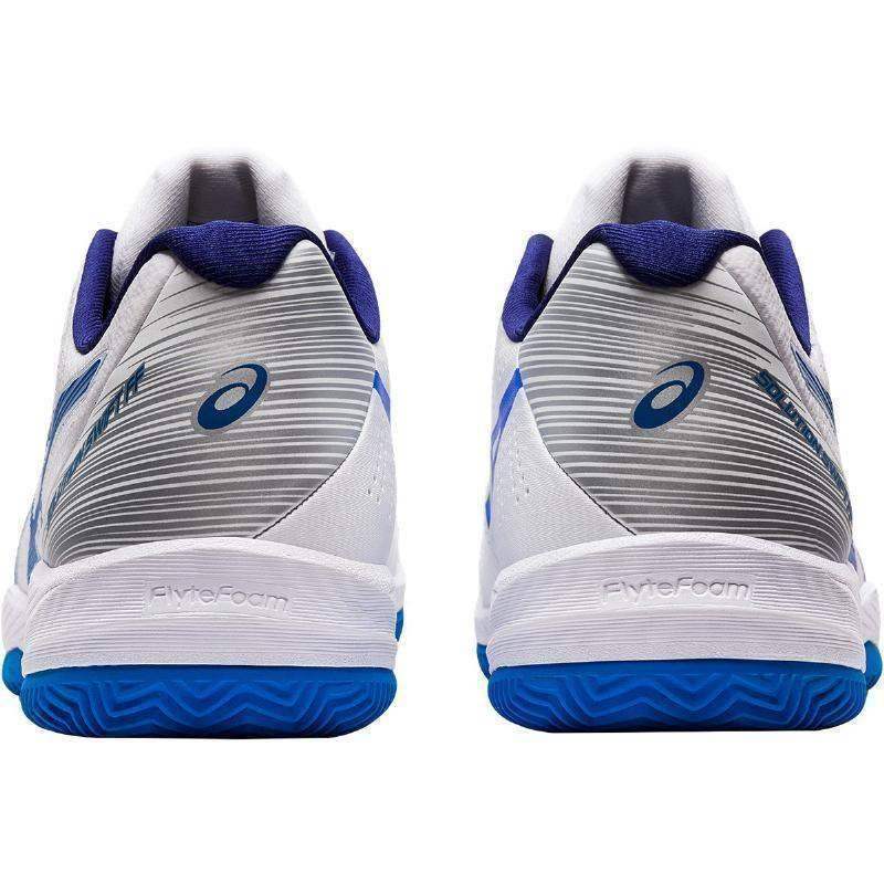 Asics Solution Swift FF Clay Tennisschuhe Weiß Elektrisch Blau