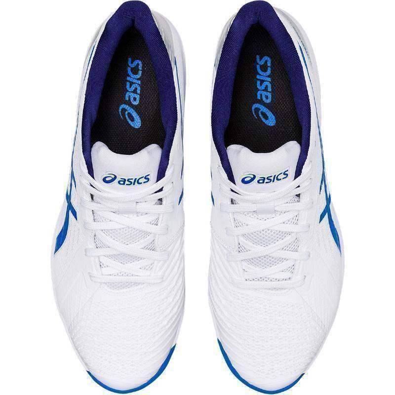 Asics Solution Swift FF Clay Tennisschuhe Weiß Elektrisch Blau