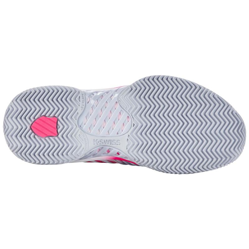 Kswiss Express Light 3 HB Padel Damenschuhe Grau Weiß Neonrosa