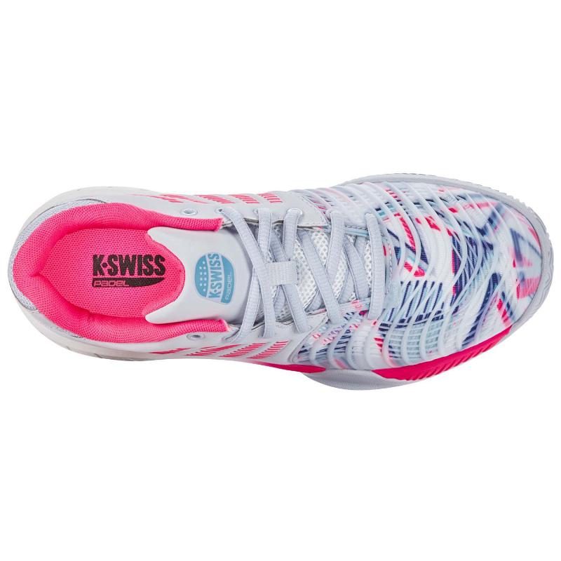 Kswiss Express Light 3 HB Padel Damenschuhe Grau Weiß Neonrosa