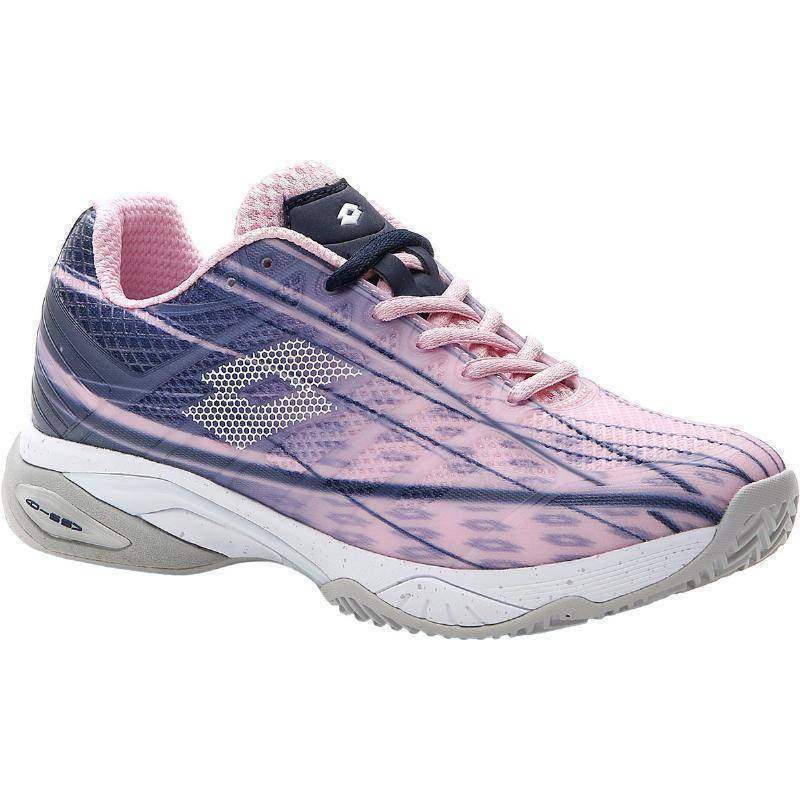 Lotto Mirage 300 Clay Damen Tennisschuhe Rosa Weiß Marineblau