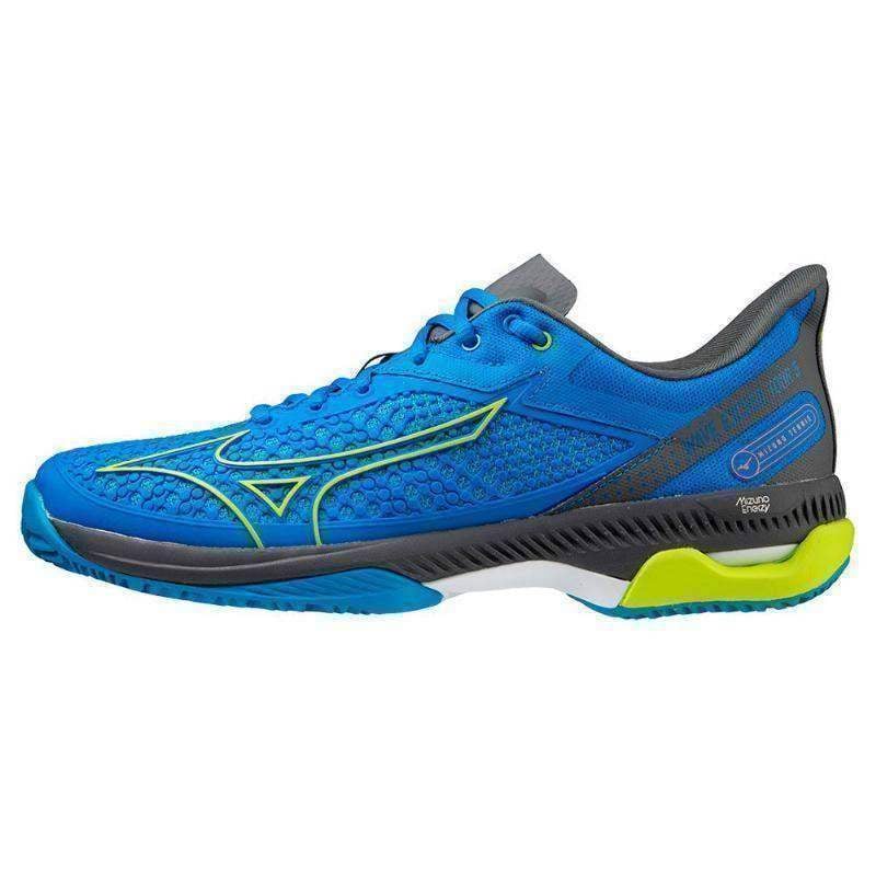 Mizuno Wave Exceed Tour 5 CC Schuhe Blau Limette